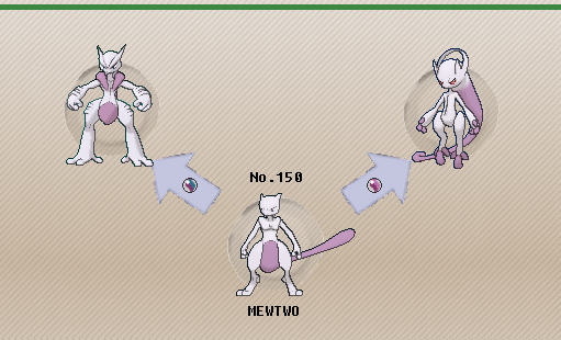 Pokemon Evolution Type Swap - Mew Evolve to Mega Mewtwo X, Y - GRASS TYPE 
