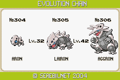 pokemon lairon evolution