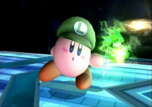 Kirby as Luigi
