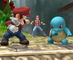 Squirtle goes Against Mario
