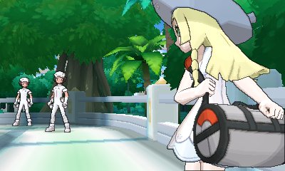 Lillie with UB-01, the first Ultra Beast from Pokemon Sun and