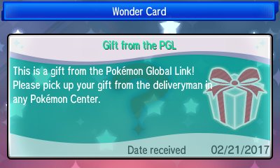 Pokémon Sun & Moon - Global Link Gift