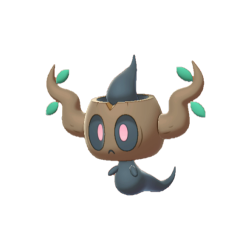 Illustration of Phantump, a grass / ghost Pokemon #708, from Pokemon X /  Y, released for the Nintendo 3D…