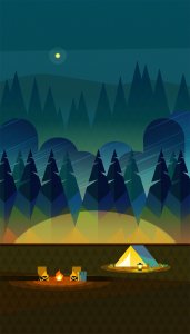 Nighttime Camping Image