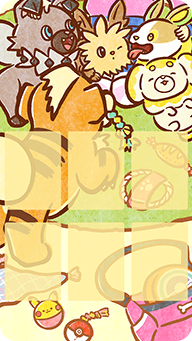 Yamper Growlithe Lillipup Rockruff and Fidough (Backdrop)