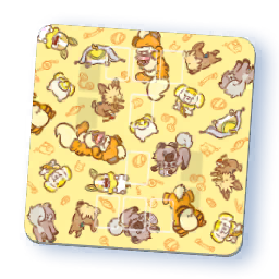 Yamper Growlithe Lillipup Rockruff and Fidough (Playmat)
