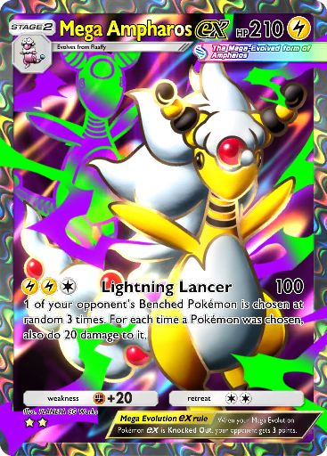 Mega Rising - #258 Mega Ampharos ex