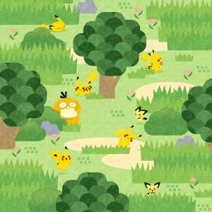 Pikachu Psyduck and Pichu (Playmats)