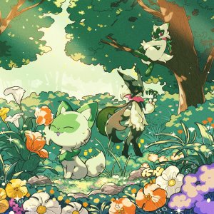 Sprigatito Floragato & Meowscarada Playmats