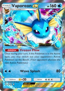 Vaporeon ex Card Preview