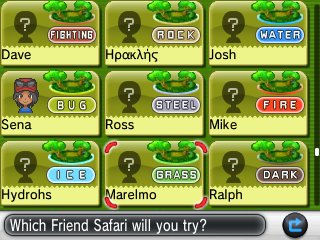 pokemon exclusive to friend safari