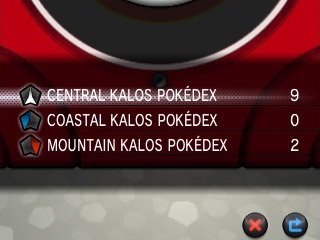 Pokémon X & Pokémon Y - Kalos Dex - Coastal Pokédex